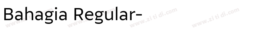 Bahagia Regular字体转换